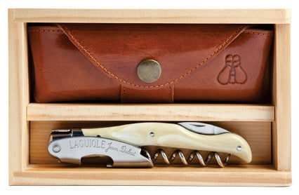 Laguiole Millesime Waiter's Corkscrew Set- Blonde Horn