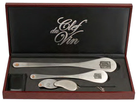 Clef du Vin Deluxe Set in Burgundy Gift Case