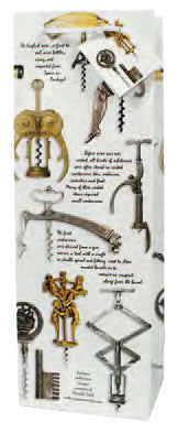 Antique Corkscrews Paper Wine Bag