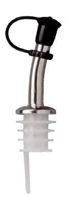 Bottle Pourer, Brass and Nickel Plated with Plastic Cork