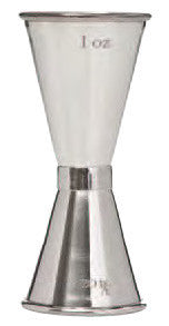 Slender Double Jigger 3/4 oz.-1 oz., Stainless Steel