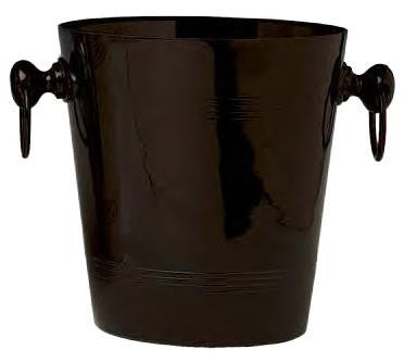 Aluminum Wine and Champagne Chiller, Black Enamel