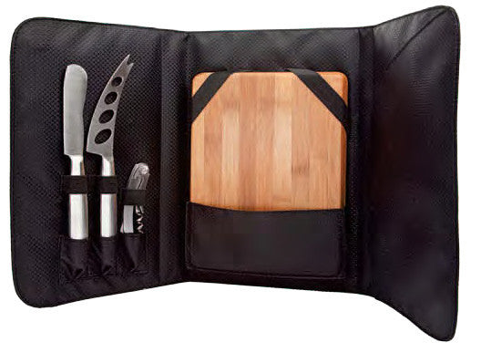 Picnic Cheese Set (includes 2 S/S Cheese knives, S/S corkscrew, and Cheese Board)