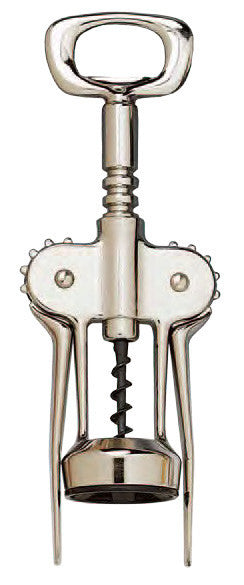 Deluxe Wing Corkscrew, Auger Worm, Chrome Plated