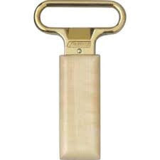 Ahh Super! Two-Prong Cork Extractor, Brass Plated with Birch Sheath