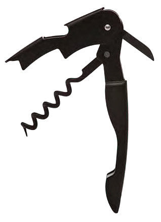 PullPlus? Vintage Waiter's Corkscrew, All Black Metal Handle