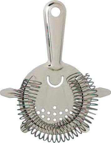 Cocktail Strainer, 4 Prong, Stainless Steel