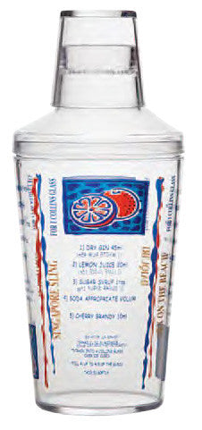 Recipe Plastic Cocktail Shaker Set, 3-Piece