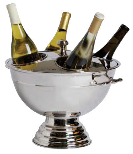 Festive Four-Bottle Cooler with Lid- Heavy Duty