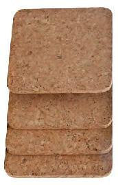 Cork Coasters, Square, Set of 4