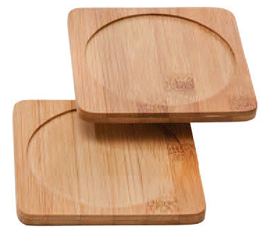 Bamboo Wine Bottle or Glass Coaster, 4-1/2"